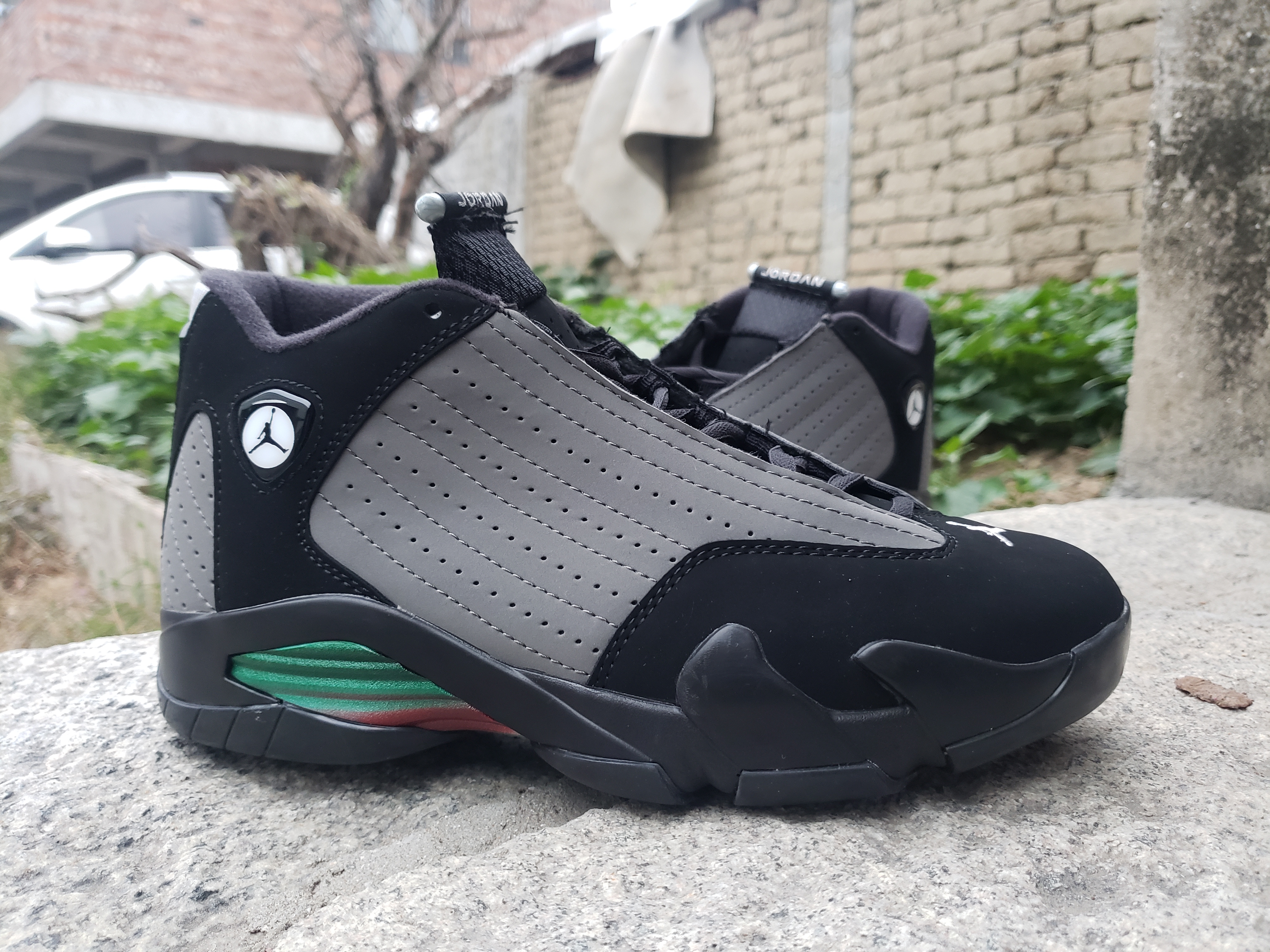 2021 Air Jordan 14 Black Grey Rainbow Shoes